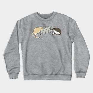 Cute gerbils with cardboard tube Crewneck Sweatshirt